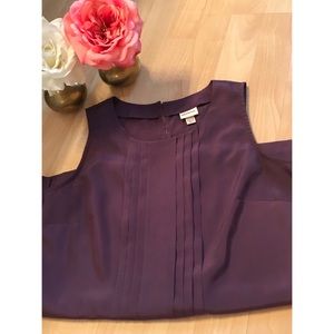 Purple Sleeveless Blouse